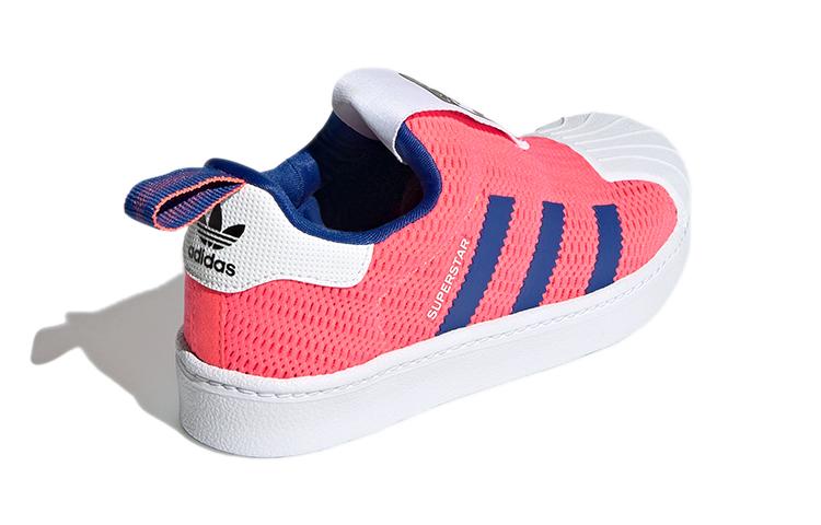 Adidas Originals SUPERSTAR 360 Breathable Low top Skateboard Shoes Pink White Blue Children Aged 3 7 Years Old FX4911