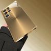 Goldene strukturierte galvanisierte Glas-Handyhülle geeignet für Samsung Galaxy S26 S25 S24 S23 S22 S20 FE/Ultra/Plus sturzsicher