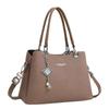 New Macaron Fashion Handbag Multi-layer Large Capacity Single Shoulder Bag Canvas Texture Crossbody Bag Woman