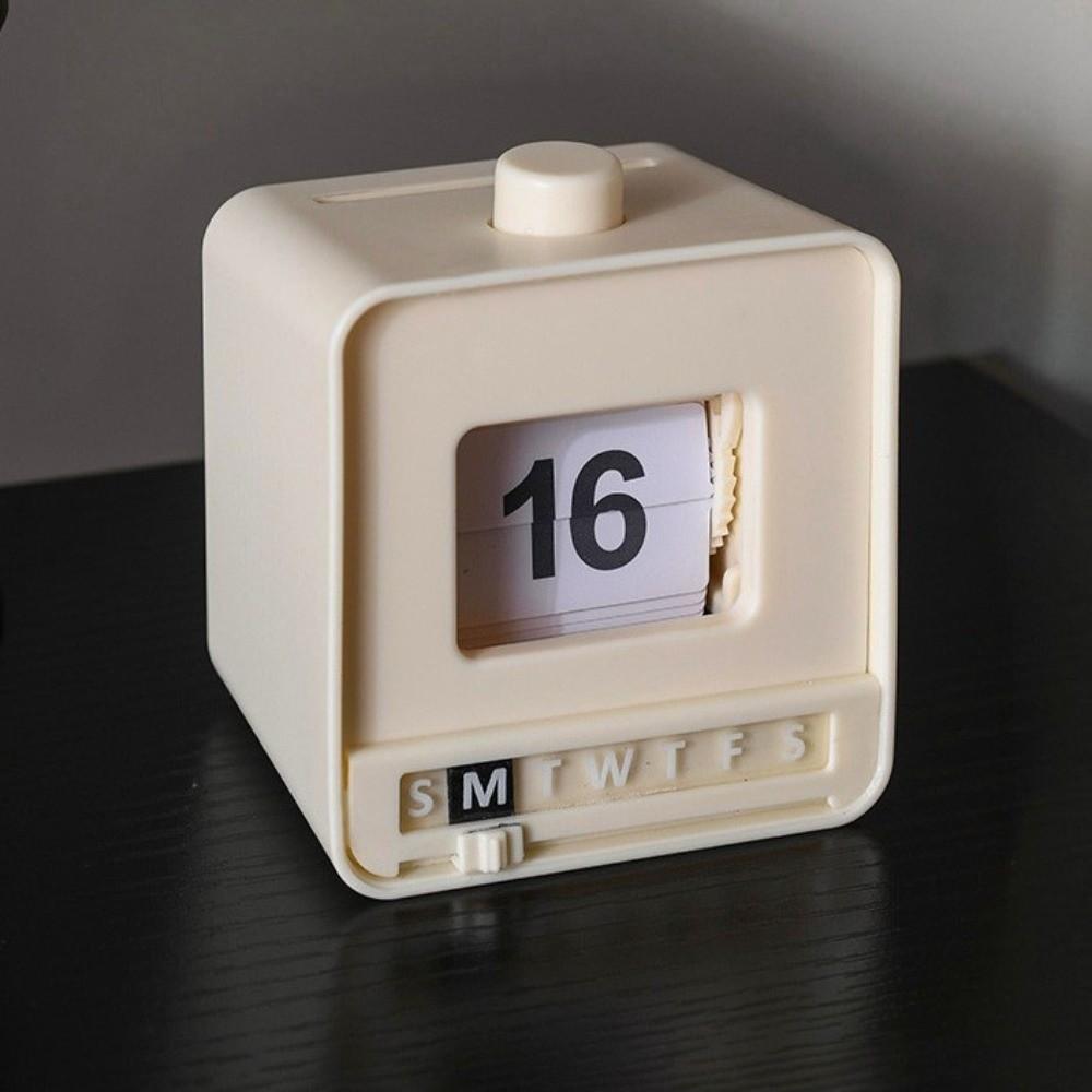 Push Flip Mechanism Perpetual Calendar Manual Date Display Mechanical Calendar Home Decor
