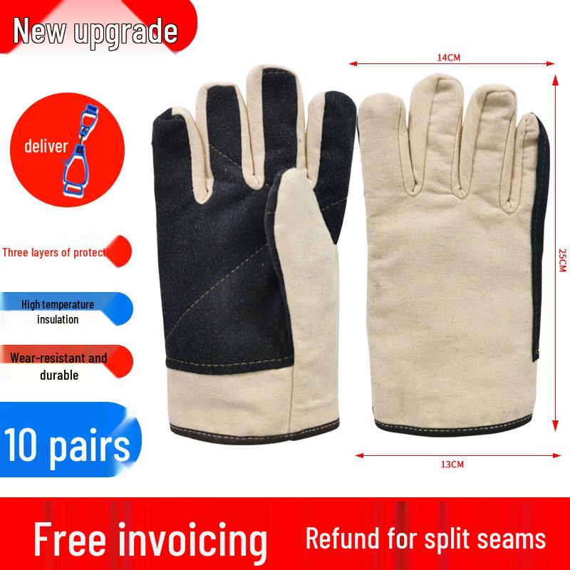 Yuzhuxun Three-Layer Canvas Work Gloves