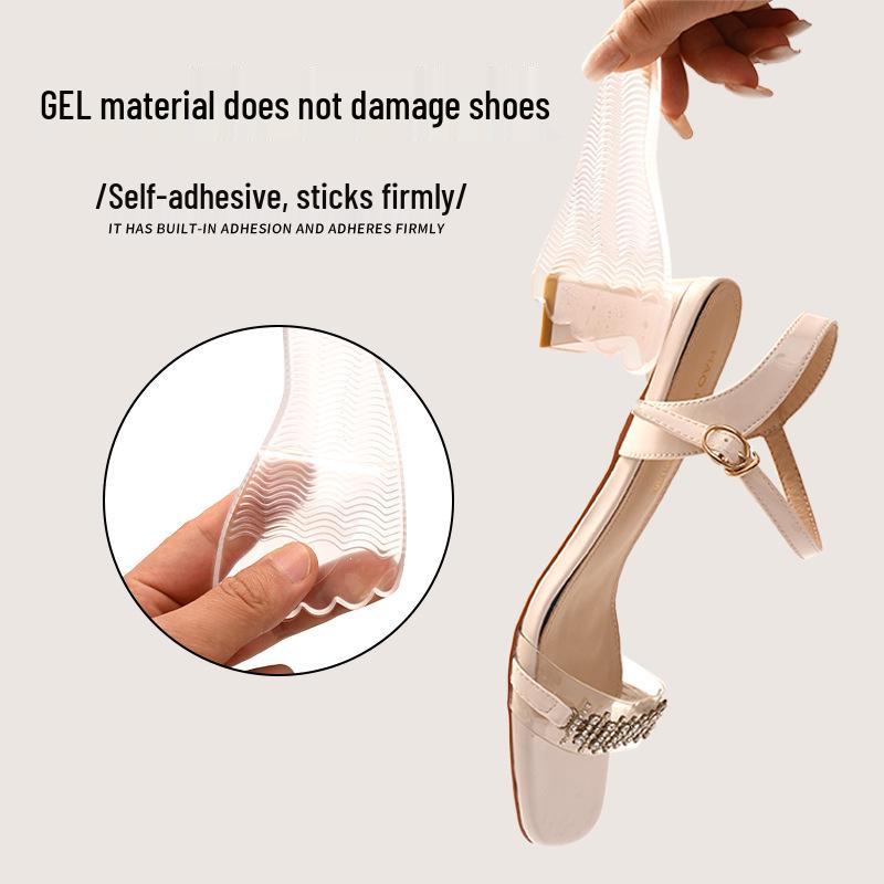 Five-Toe Women's Non-Slip Arch Support Half-Size Forefoot Sandal Insoles