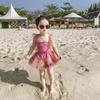 Girls' One-Piece Quick-Dry Swimsuit with Tulle Skirt - Princess Fairy Style for Toddlers and Children