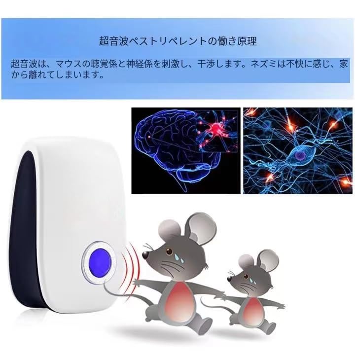 XIAOCHOU Pest Extermination Ultrasonic Pest Extermination Machine Compatible with Pest Extermination Measures Animal Barrier Pest Extermination Plug