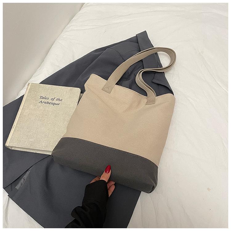 Large-capacity Commuter Cloth Bag 2025 New Casual Simple Fashion Shoulder Bag Versatile Literary Student Handbag Women's Bag