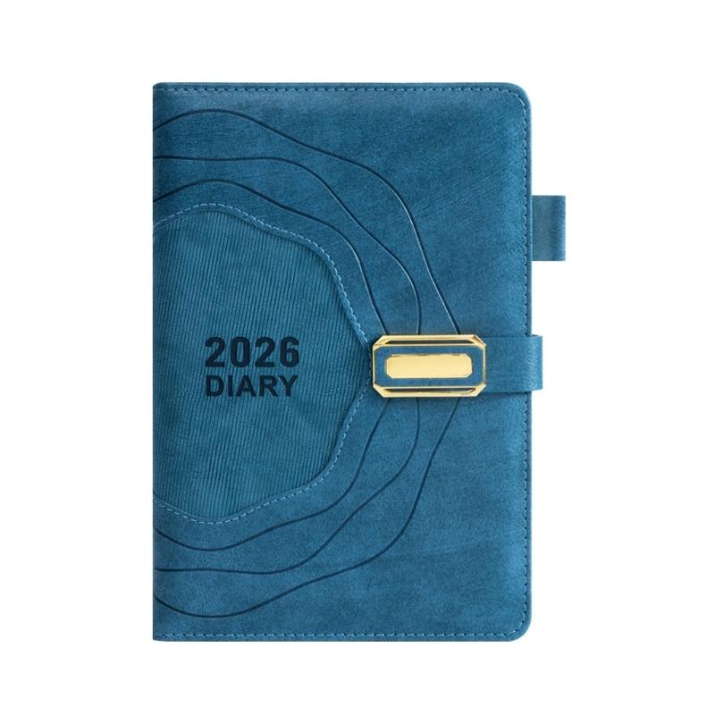 

2026 Planner Organizers 365 Daily Pages Small Size PU Leather Cover Thick Linen Paper Suitable for Professional синій