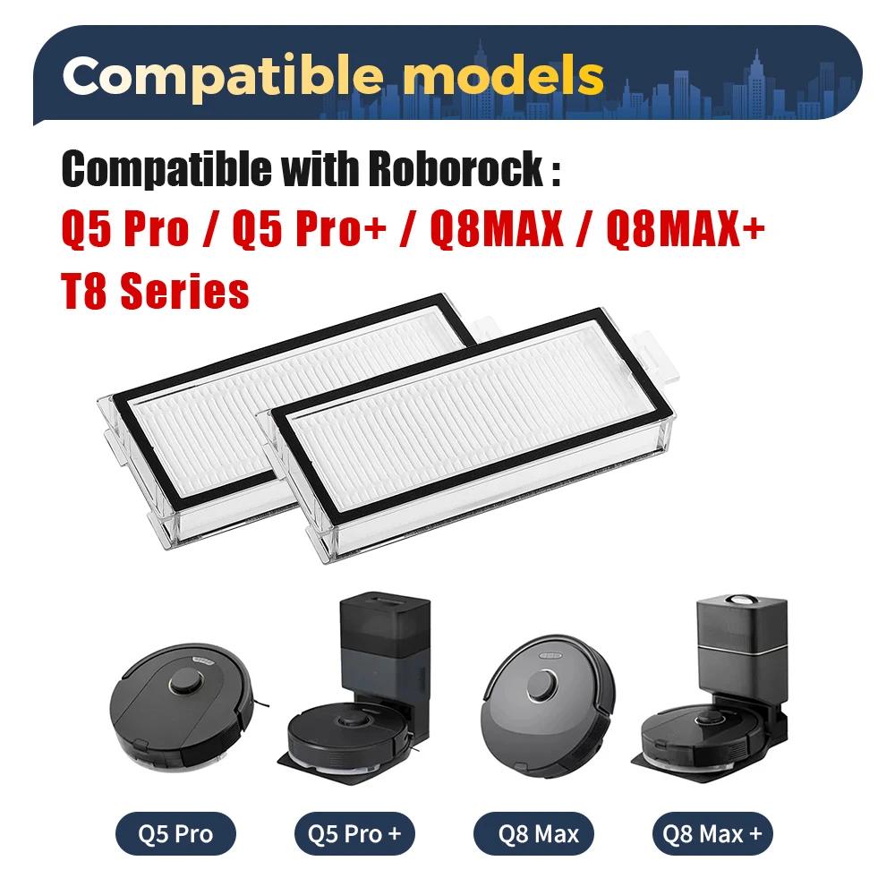HEPA Filter For Roborock T8/ Q7 Max/ Q7 Max+/ Q5 Pro/ Q5 Pro+/ Q8 Max/ Q8 Max+ Robot Vacuum Washable Filter Spare Parts Accessories