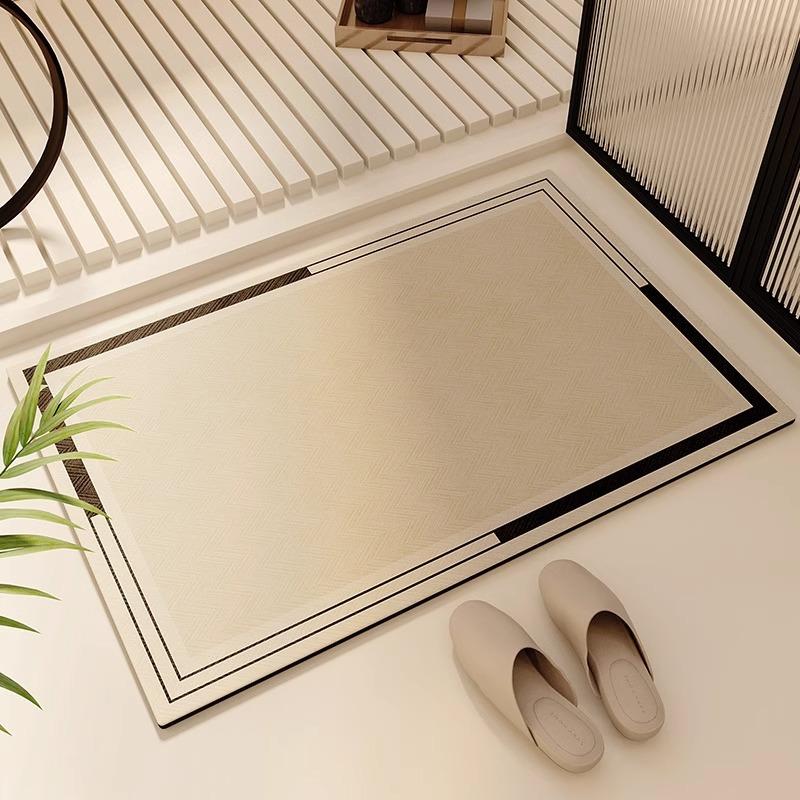 Bathroom Floor Mat, Toilet Suction Door Floor Mat, Carpet, Diatom Mud, Non-slip Toilet, Absorbent Mat, Toilet Entry