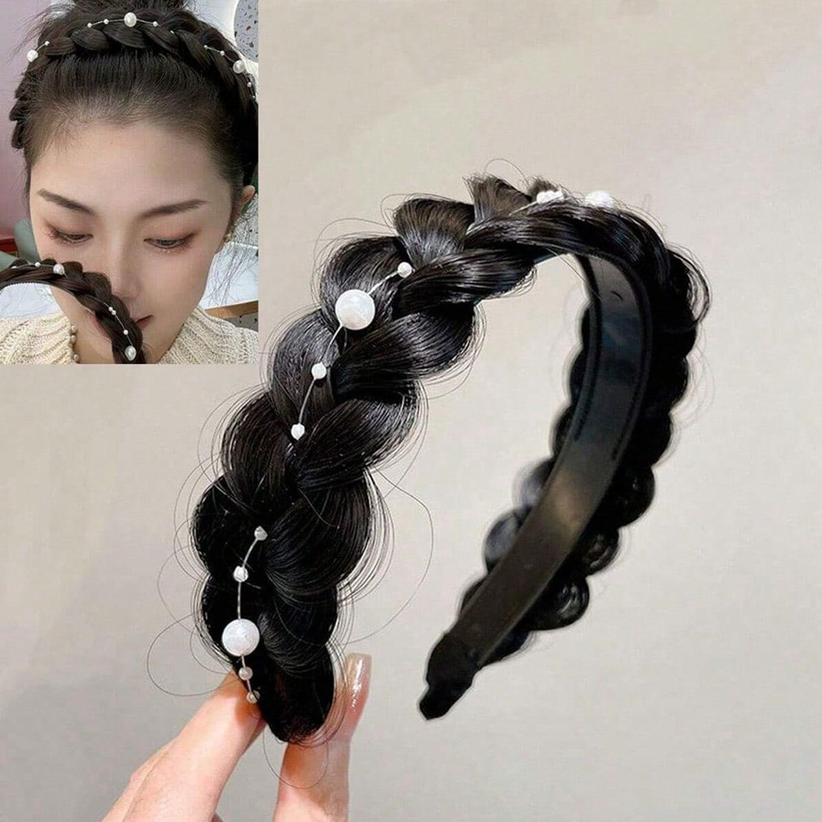 

1pcs Stylish Anti slip Fishbone Braid Wig One piece Headband Women s Hair Accessories Suitable for Dress