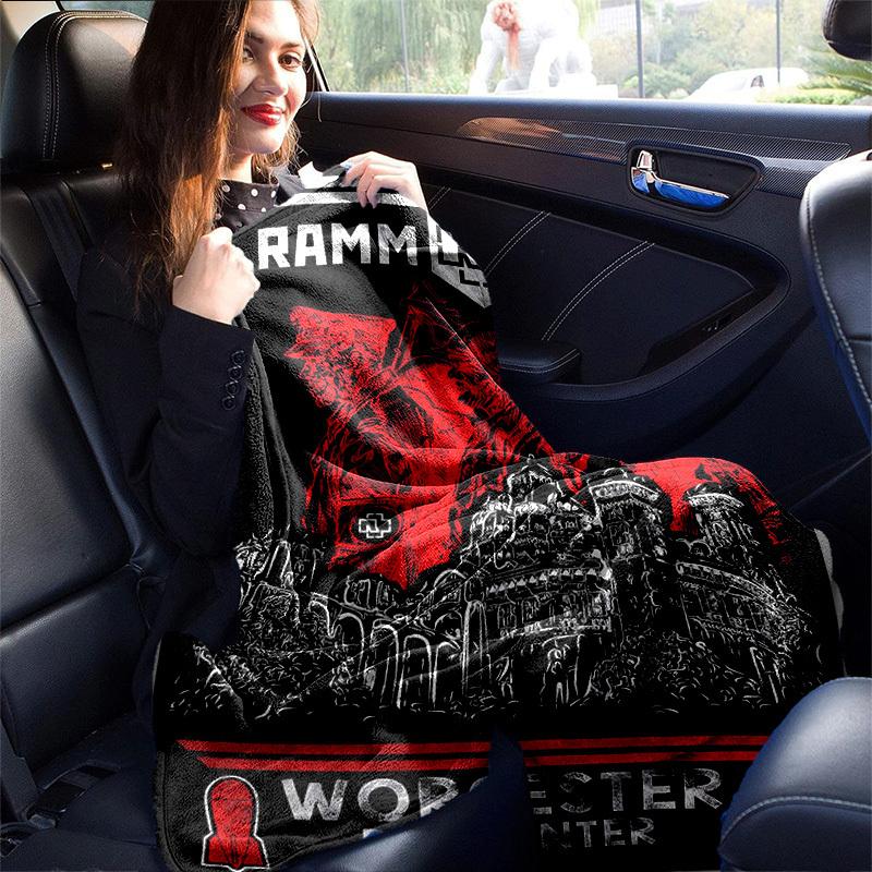 1pc Rammstein Concert Home Decor: Cozy Flannel Blanket, Perfect Gift for Bedroom, Living Room, Travel, Camping, Car, Beach, Office Naps, Ideal Sofa Th