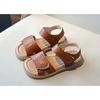 Korean Style Hollow Floral Princess Sandals, Summer Open Toe Leather Shoes for Baby Girls
