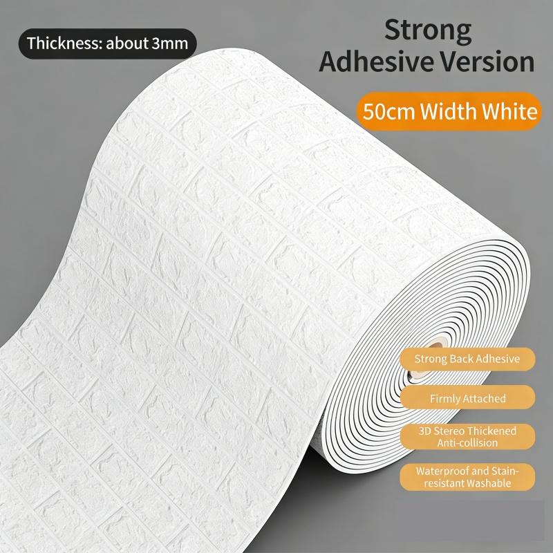 3D Self Adhesive Cartoon Foam Wall Panels Wallpaper for Kids Room Soft DIY Brick Wall Sticker Waterproof & Moisture Proof Home Decor