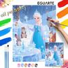 Digital Oil Painting Art Kit Frozen Ice Queen Handmade Coloring Painting Home Decor