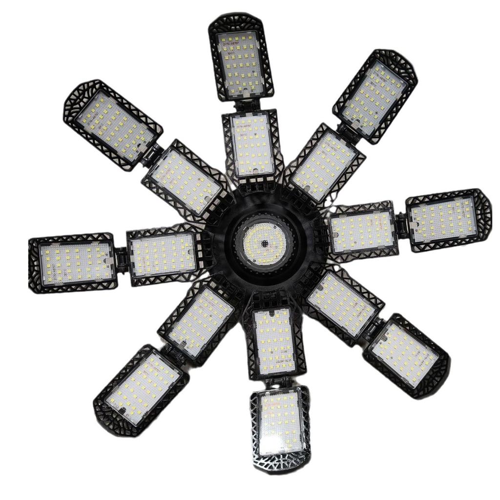 2023 King Kong Deformable LED Garage Light, 5+1 Folding High-Wattage Warehouse Bulb