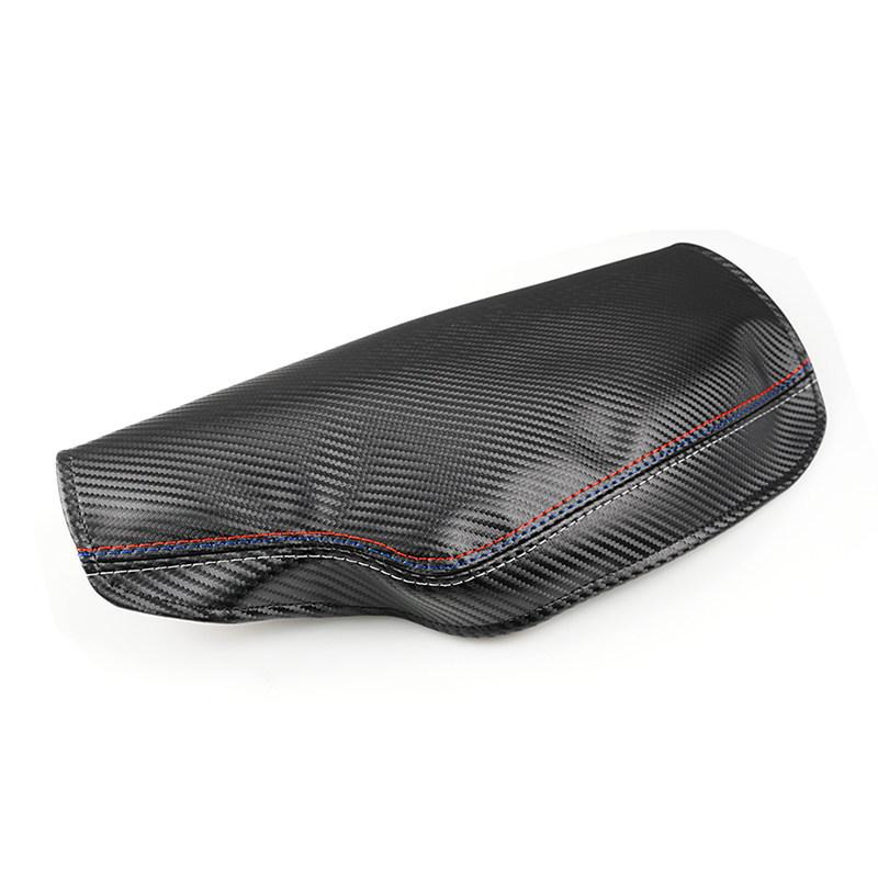 LHD For BMW 3 Series F30 2013 - 2017 2018 Carbon Texture Leather Red Blue White Line Center Console Lid Armrest Box Cover Trim