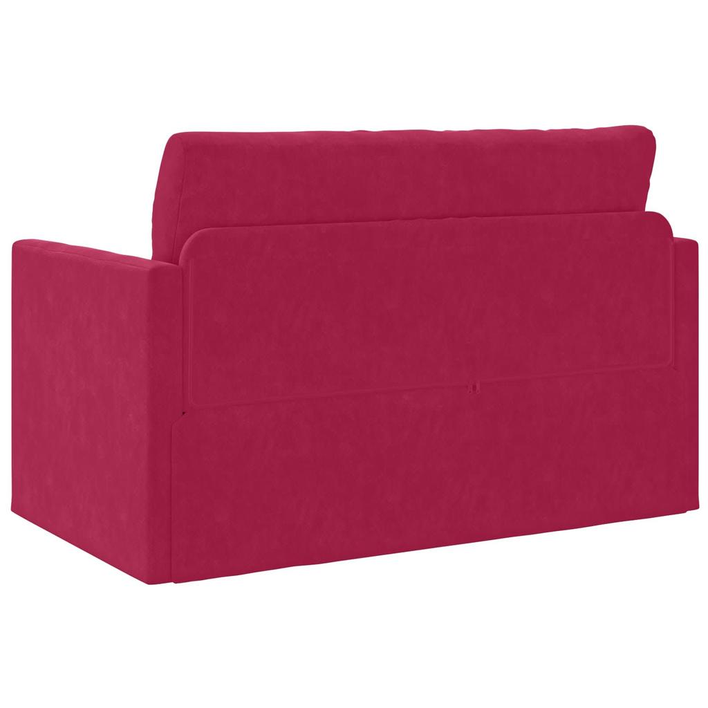 Sleeper Sofa Burgundy Red 124 X 71 X 78 Cm Velvet