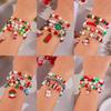 4pcs/set Christmas Series Beaded Bracelet Santa Claus Snowman Snowflake Elk Elastic Beads Bangles Girl Xmas New Year Charm Gifts