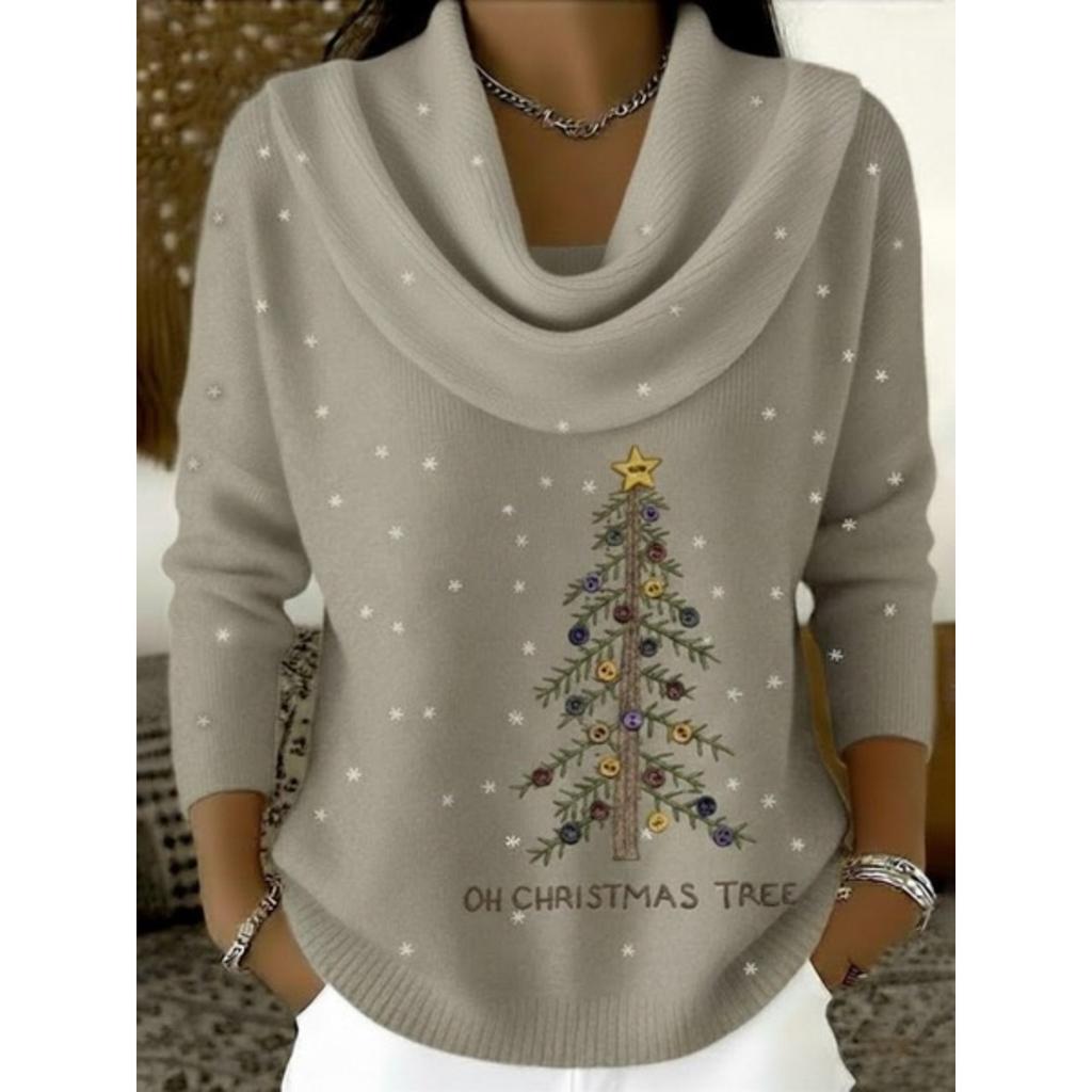 Damen Pullover Herbst Winter Mode Lässig Europäischer Amerikanischer Stil Warm Gemütlich Strick Oberteil