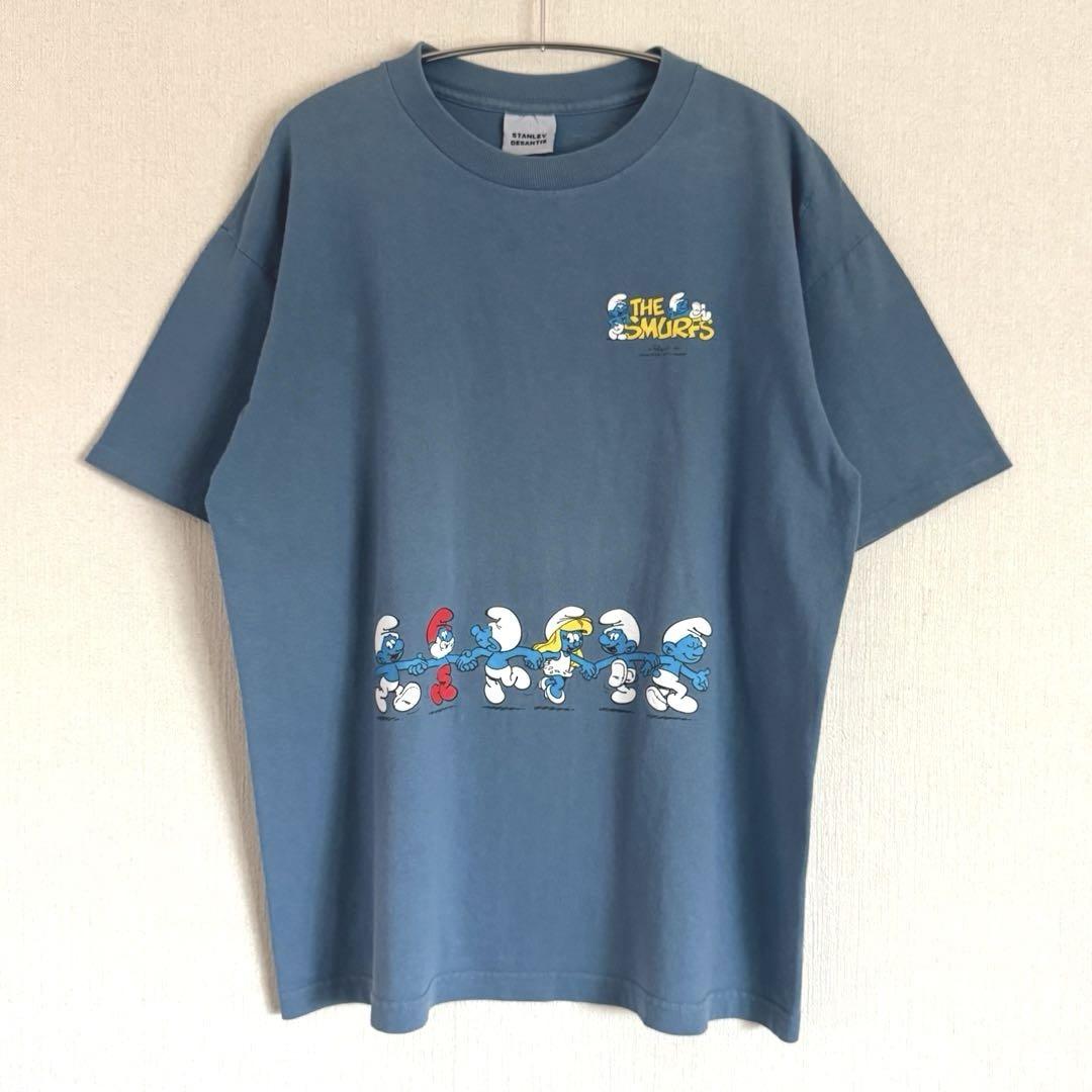 

[Б/У] Футболка с коротким рукавом Смурфики, Винтаж 90-х, Сделано в США, Размер L