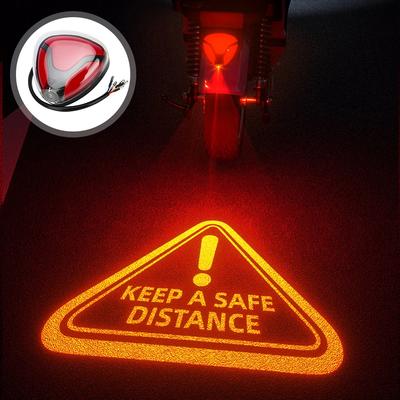 Luz de Freio LED de Projeção 12V Anti-Colisão Traseira Luz de Advertência de Distância Segura Luz de Chão Para Bicicleta Elétrica Motocicleta Segurança