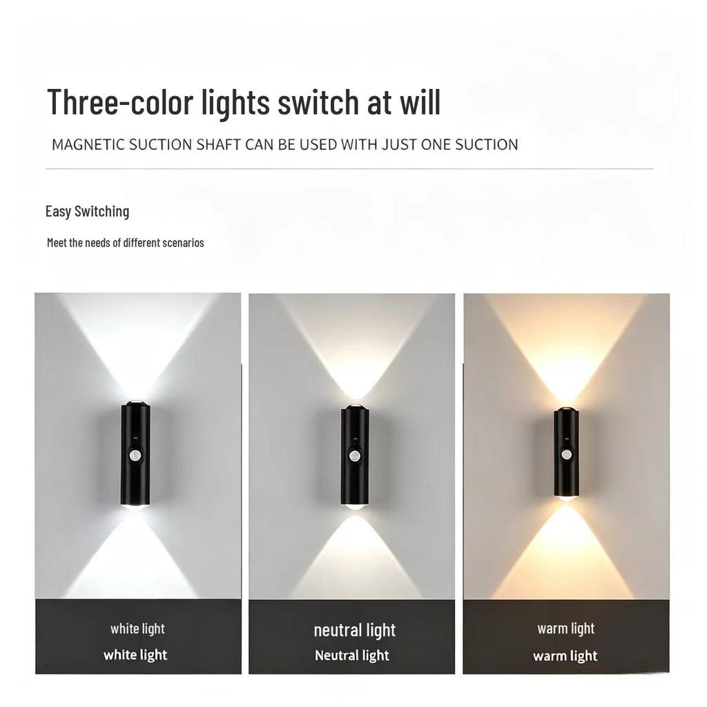 Rechargeable Smart Motion Sensor Magnetic Wall Lamp - Double Cat Eye Design