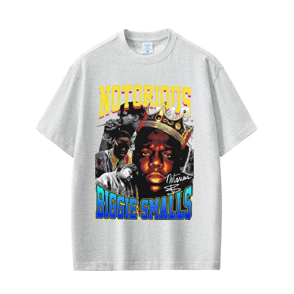 Rapper The Notorious Big Graphic T-shirt Biggie Smalls Print T Shirt Unisex's Women Hip Hop Vintage Oversized Short Sleeve T-shirts