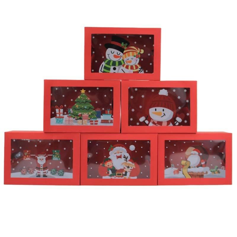 12 Pcs Christmas Cookie Boxes Holiday Gifts Baking Box Food Treat Container