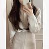 Women's Pink Heart Button Wool Cardigan: Slimming, Versatile Knit Top for Autumn & Winter