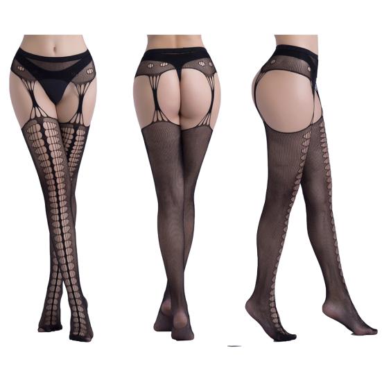 Sexy Women Soft Breathable Fishnet Stockings Tights Hollow Pantyhose Suspenders