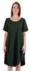 Inkmeso Noční košile pro ženy s krátkým rukávem W Noční košile s kulatým výstřihem Jersey tunika
