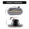 2pcs Dynamic Clear Lens LED Car Flowing Side Repeater Lamp  For SMART 453 Fortwo DACIA Nissan Interstar Primastar Kubistar