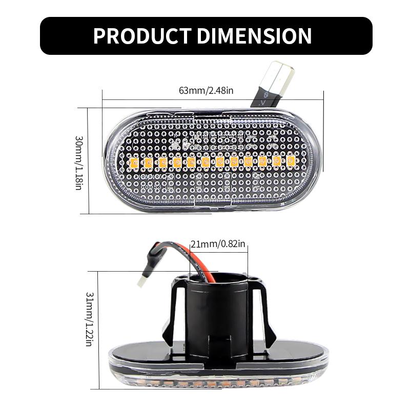 2PCS Car LED Side Marker Fender Dynamic Flowing Turn Signal Lights For Opel MOVANO Combi Kasten Pritsche/Fahrgestell Kipper