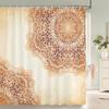 Bohemian Shower Curtains Moroccan Ethnic Decor Shower Curtain Floral Fabric Hanging Curtain Bathroom Decor Set With Hooks