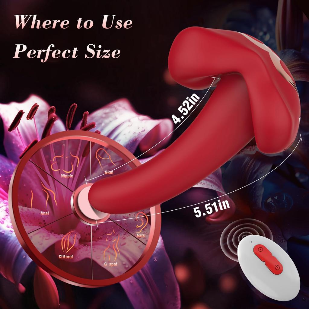 2 in 1 Zungenstoß-Vibrator Klitoris-Stimulator für Frauen Weiblicher Masturbator Sexspielzeug für Erwachsene für Paare 18