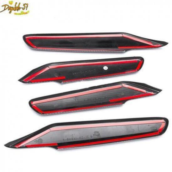 4PCS Fit For Honda Civic   Carbon Fiber Interior Door Armrest Cover Trim