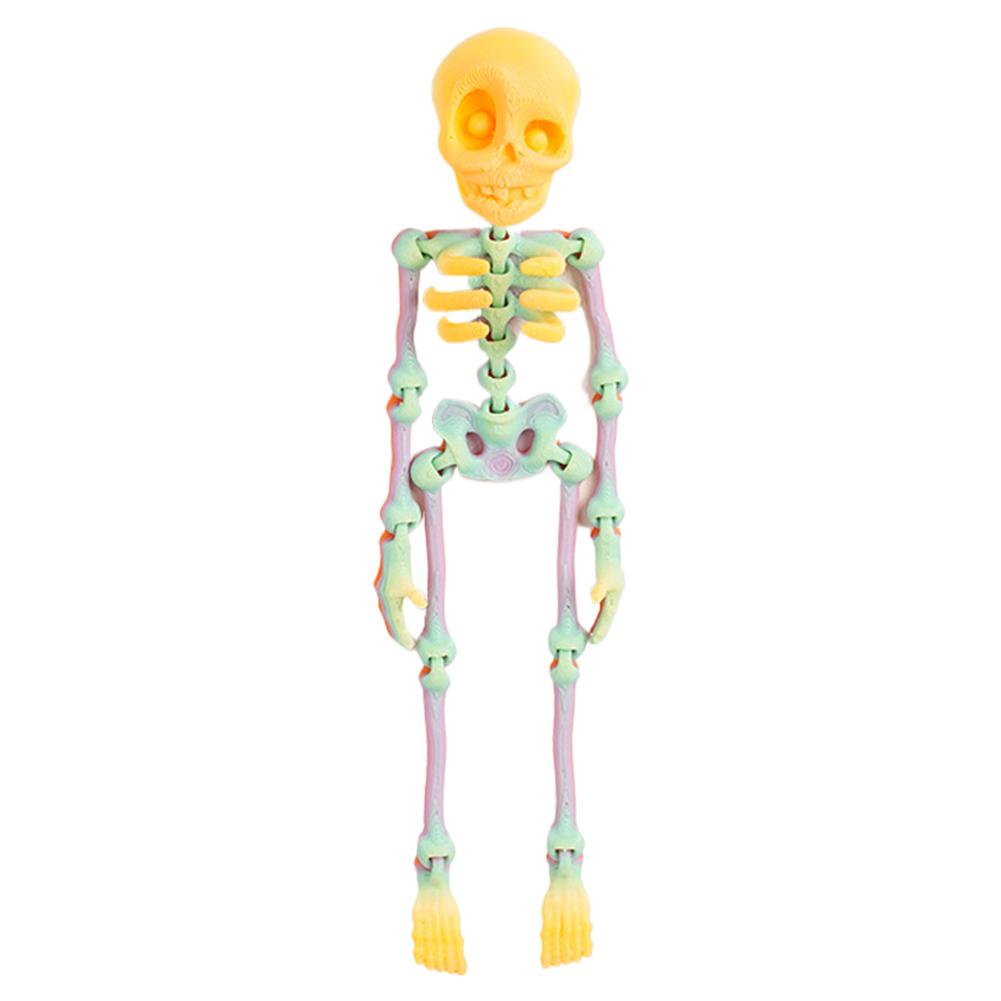 Mini Colorful Skeleton Fridge Magnets Funny Halloween Bone Decor Magnetic Toys Refrigerator Home Halloween Party Decoration