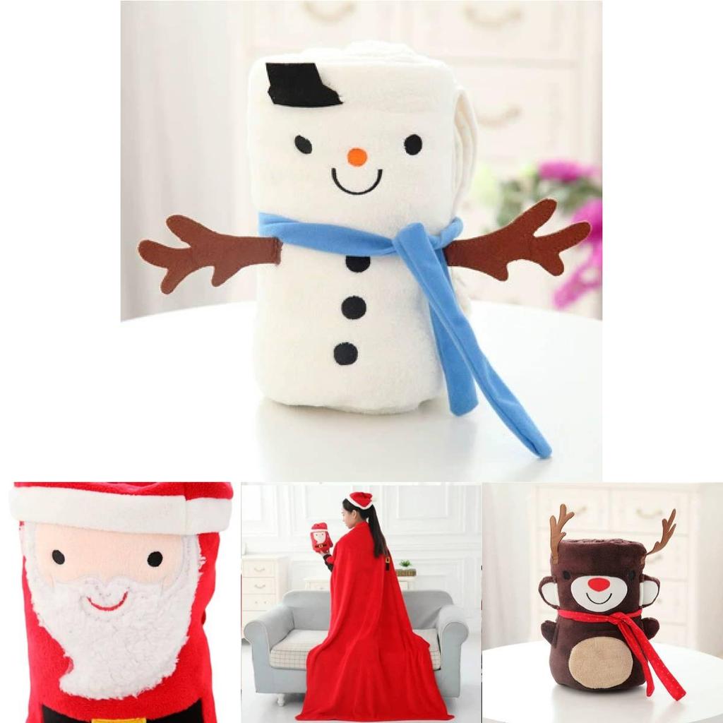 Snowman Plush Throw Blanket For Kids With Lightweight Fiber For Spring And Autumn Use