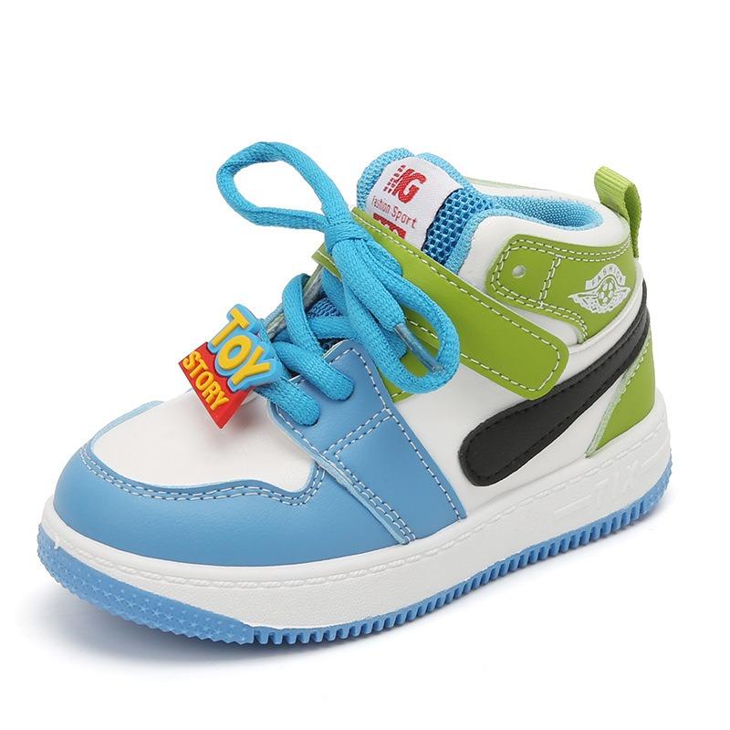 Dziecięce Buty Sportowe - Wiosna/Jesień Wysokie Codzienne Buty do Skate'u dla Chłopców, Odporne na Poślizg Buty do Koszykówki dla Dziewcząt, Buty z Miękką Podeszwą dla Maluchów