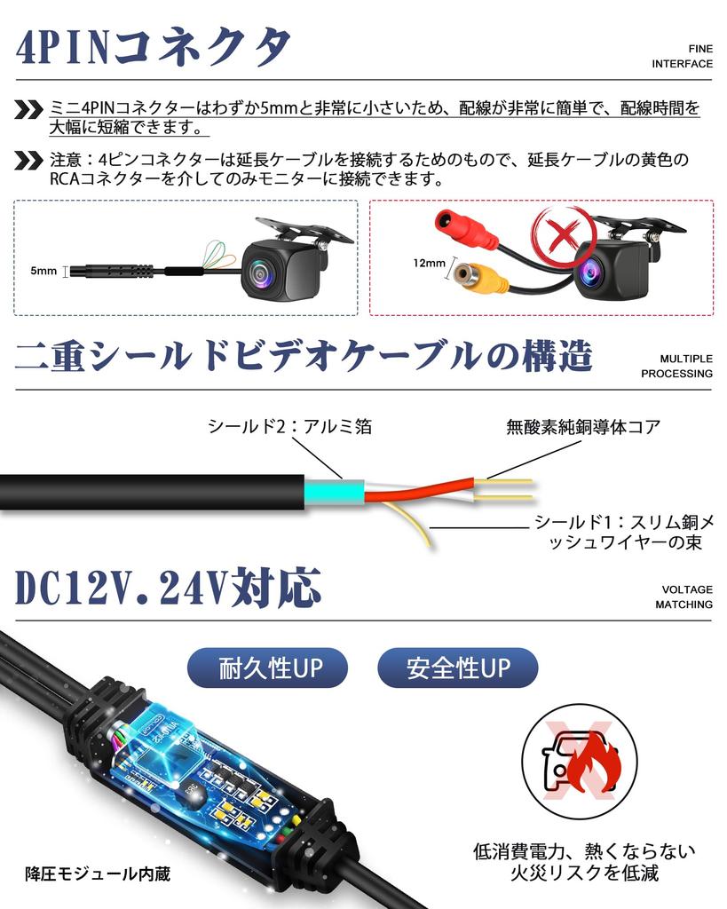 (Alle Metalle) Rückfahrkamera, CVBS, NTSC/PAL-kompatibel, 2 Megapixel, 12 V bis 24 V,
