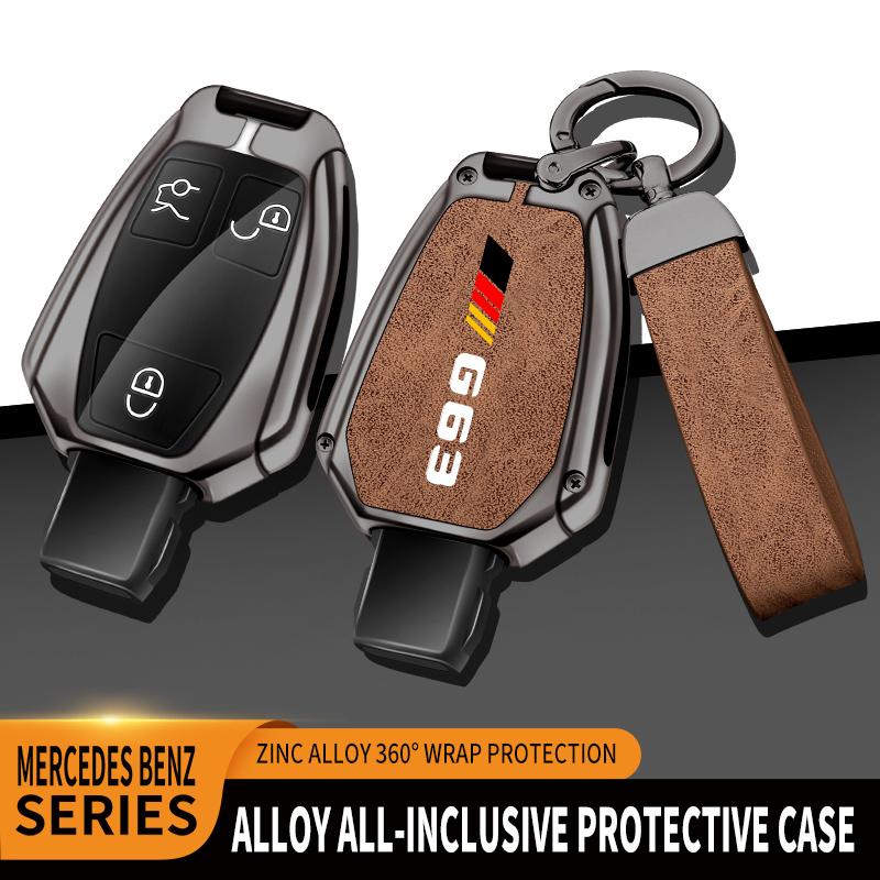 Car TPU Zinc Alloy Key Case Bag For Mercedes Benz AMG G63 Logo Car Key Chain Car Metal Key Shell Interior Decoration Accessories