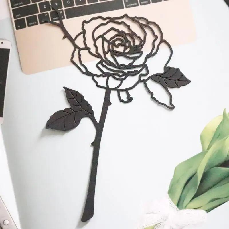 Rose Bookmark Metal Hollow Delicate Book Marks for Men Women Adults Gifts Books Paper Office Supplies