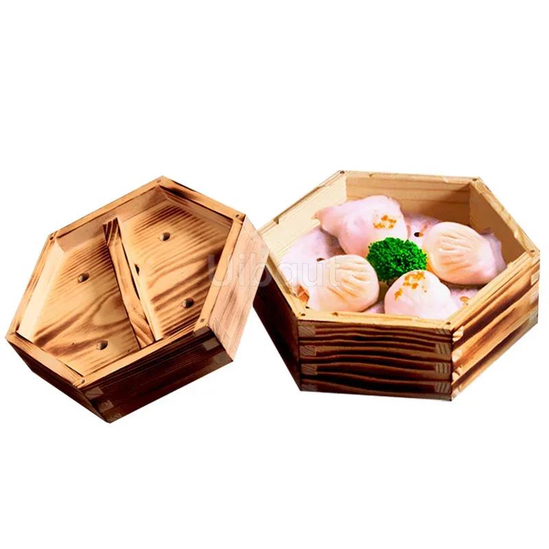 Chinese Dumplings Bamboo Steamer Cooker with Lid Dimsum Steamer Fish Rice Food Vegetable Basket Kitchen Cooking Tools Basket Pot