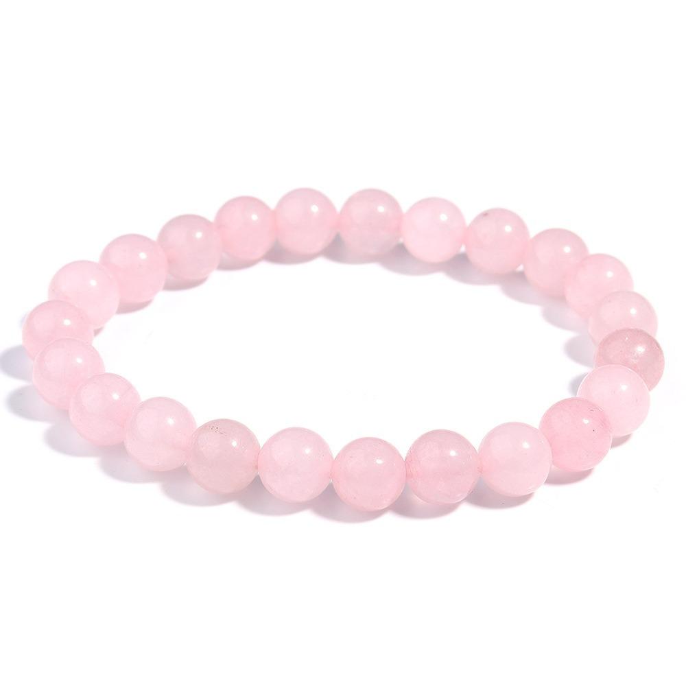 Natural 6MM Fashion Stone Bracelets Tourmaline Amethyst Amazonite Moonstone Citrine Quartz For Women Jewelry Charm Cute Gift