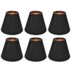 6PCS Clip On Design Lamp Cover Black&Gold Small Lamp Shades  Chandelier Replacement