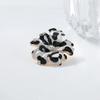 Elegant Floral Leopard Print Acrylic Earrings Women Vintage Style Statement Jewelry