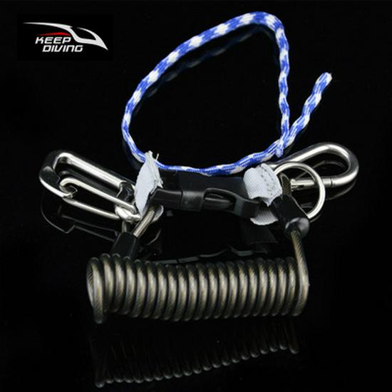 Stainless Steel Retractable Diving Camera Lanyard with Anti-Loss Spring Hook SSA-FDS21