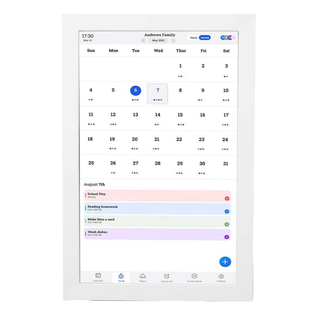 10.1 Inch Digital Calendar Touch Screen Family Planner Chore Chart Interactive Digital Photo Frame Electronic Family Calendar