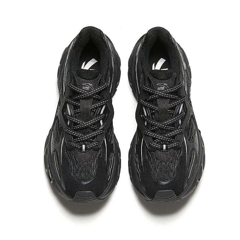 Anta Star Moon Shock Absorption Non-Slip Wear-Resistant Low-Top Dad Shoes Women Sneaker Gray Black 922418880-2