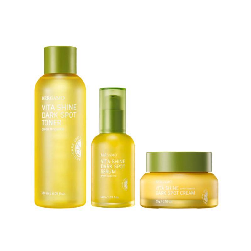 [Bergamo] Botanical Vitality & Radiance 3-Piece Skin Care Set (Toner 180ml + Serum 50ml + Cream 50g) Toner 180mL + Serum 50mL + Cream 50g