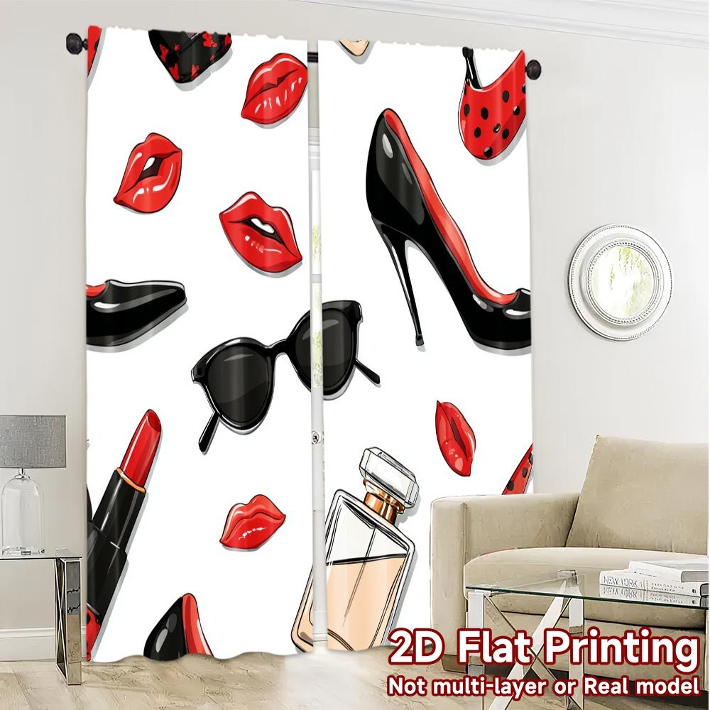 2D-Flachdruck JIT 2-teilige Vorhänge (Ohne Stange) Glamour-Ikonen Zeitgenössische Beliebte Vorhänge 100% Polyester Vorhänge